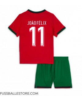 Günstige Portugal Joao Felix #11 Heimtrikotsatz Kinder EM 2024 Kurzarm (+ Kurze Hosen)